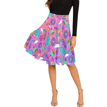Load image into Gallery viewer, Colour core Circle skirt with rainbows and desserts for face painters and balloon twisters