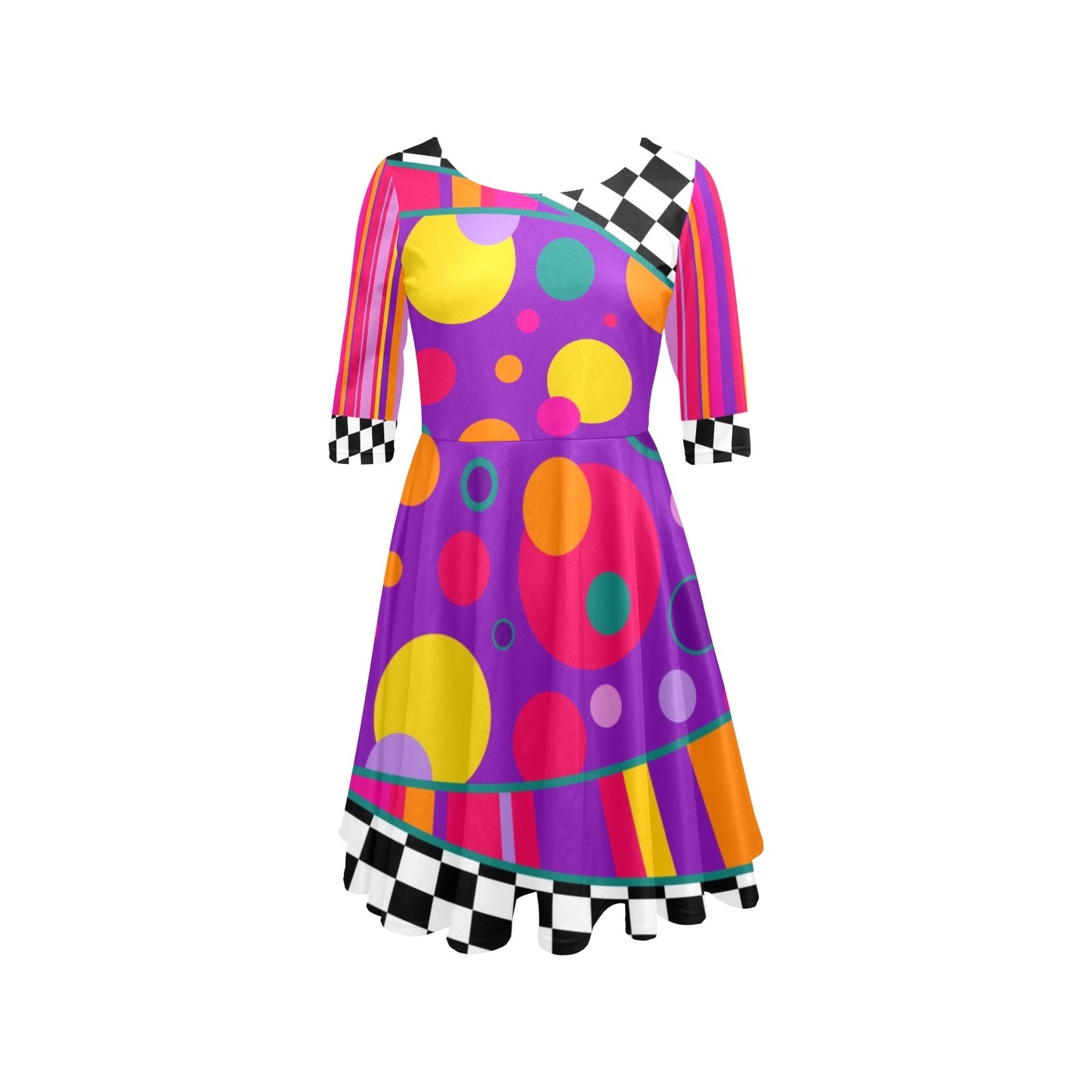 Happy Clown Dress Lillipop Design Balloon Dog Apparel Clowncore