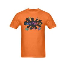 Load image into Gallery viewer, Orange Face Painter T-Shirt with paint splatter