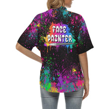 Load image into Gallery viewer, Face Painter Hawaiian Shirt with Paint Splatter