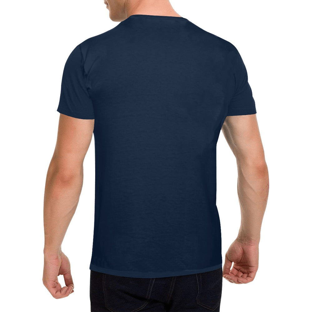 Patchwork Pup on Navy - Classic Men's T-Shirt