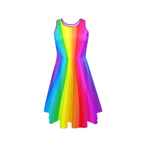 Sleeveless Rainbow Dress for balloon artists and face painters