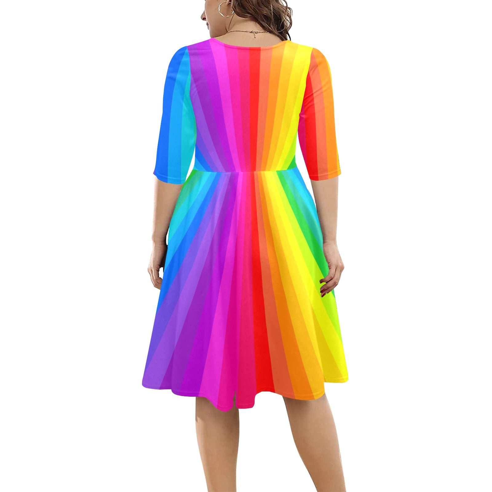 Rainbow balloon twister dress