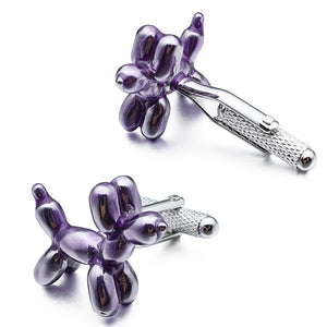 Balloon Dog Cufflinks - Purple