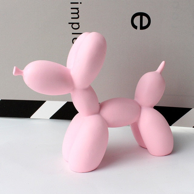 Pastel Pink Balloon Dog Statue
