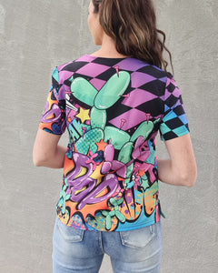 Colourful Scrubs Top for Balloon Artists